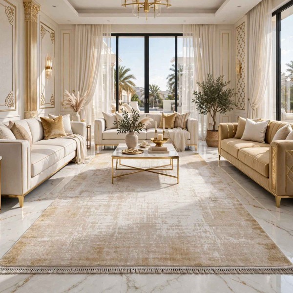 سجاد تركي فيفالدي 38904A ذهبي مقاس 150*220