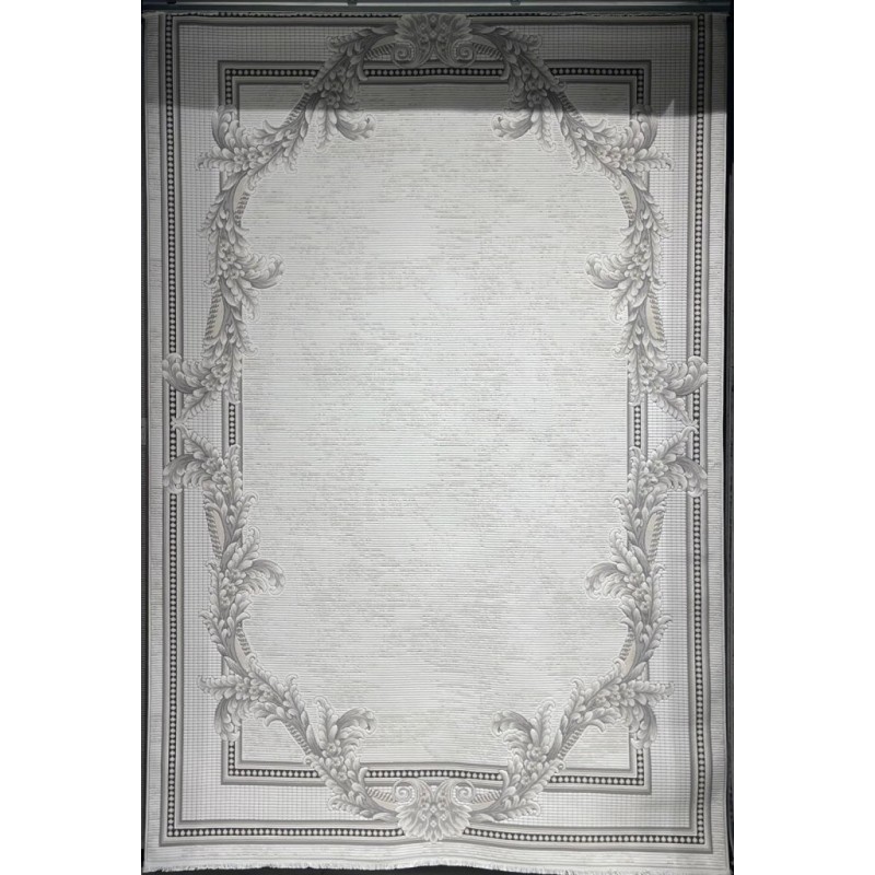 سجاد فورتاكس تركي 41498A كريم اسود مقاس 50*80 - سجاد مودرن