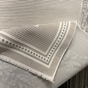 سجاد فورتاكس تركي 41498A كريم رصاصي دائري مقاس 200*200