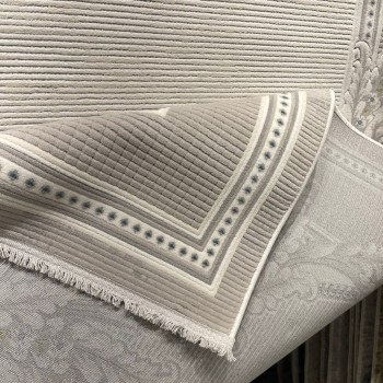 سجاد فورتاكس تركي 41498A كريم رصاصي مقاس 300*400
