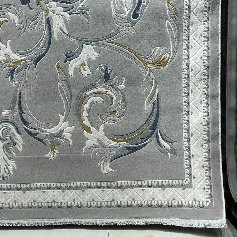 سجاد فورتاكس تركي 41748A كريم رصاصي مقاس 200*300 - سجاد مودرن