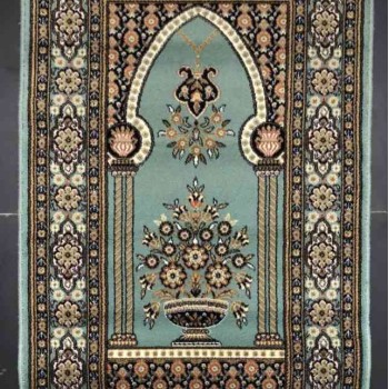 سجاد صلاة الامام الماس صوف خيط مبروم 75 سم*125 سم اخضر