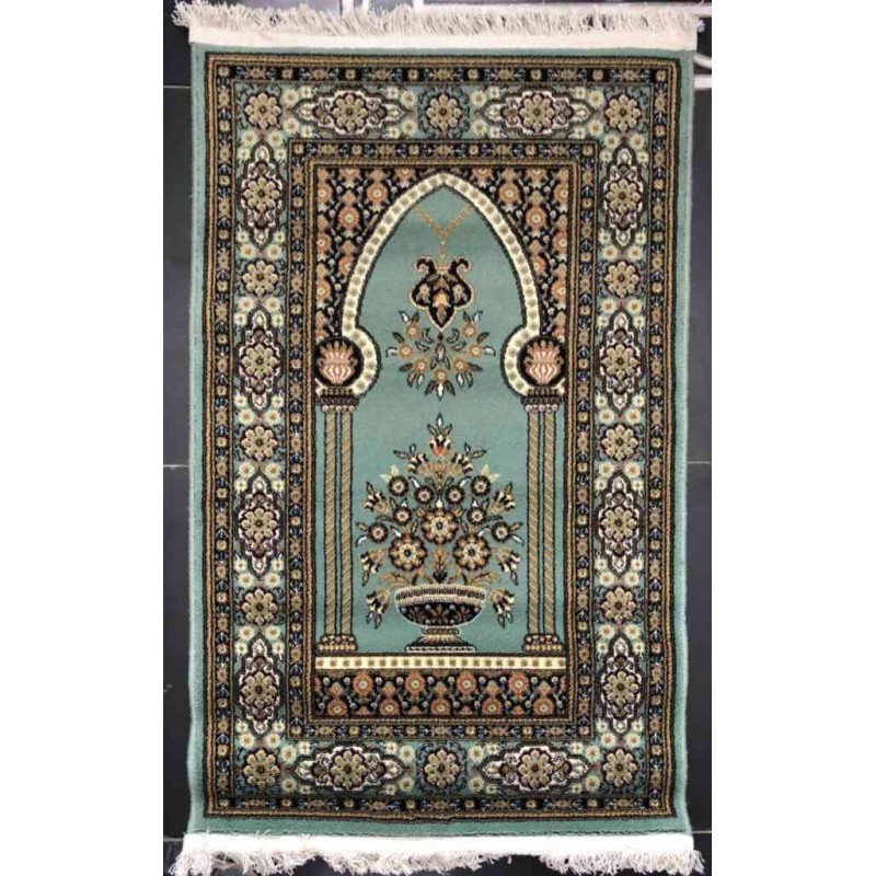 سجاد صلاة الامام الماس صوف خيط مبروم 75 سم*125 سم اخضر