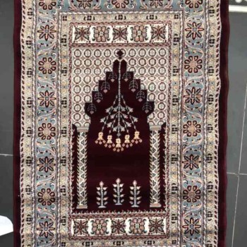 سجاد صلاة الامام الاصالة صوف خيط مبروم 75 سم*125 سم اخضر