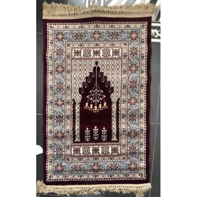 سجاد صلاة الامام الاصالة صوف خيط مبروم 75 سم*125 سم اخضر