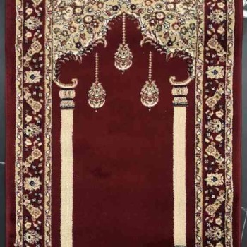سجادة صلاه تركي فاخرة انطاليا 3370C احمر 75*120