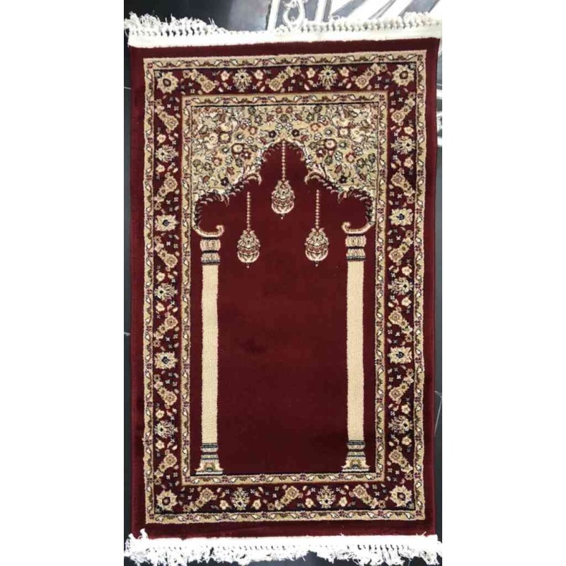 سجادة صلاه تركي فاخرة انطاليا 3370C احمر 75*120 سجادة صلاه تركي فاخرة انطاليا 3370C احمر 75*120