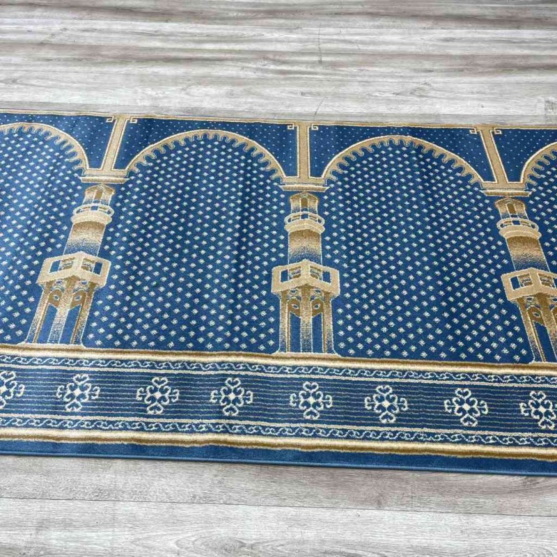 سجاد صلاة محراب تركي SC116 سماوي مقاس 125*1000