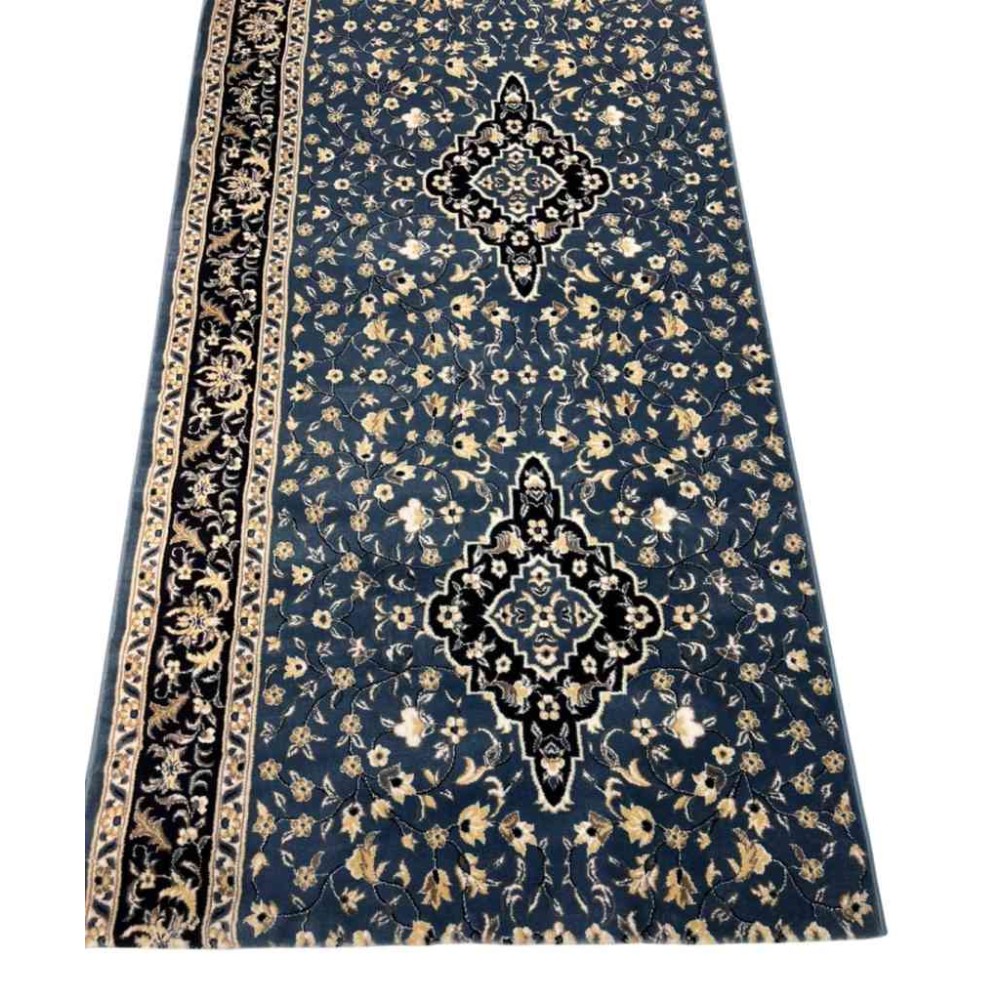 سجاد صلاة محراب تركي 4869C سماوي مقاس 125*1000 سم