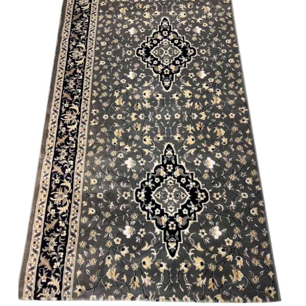 سجاد صلاة محراب تركي 4869C رصاصي مقاس 125*1000 سم