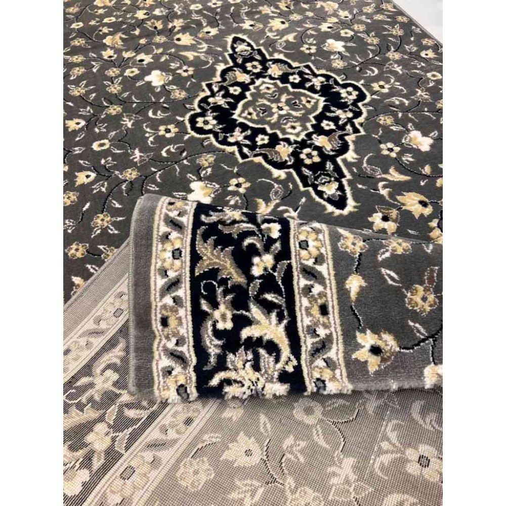 سجاد صلاة محراب تركي 4869C رصاصي مقاس 125*1000 سم