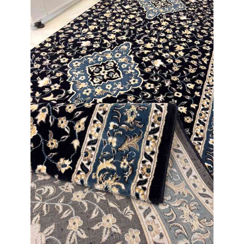 سجاد صلاة محراب تركي 4869C كحلي مقاس 125*1000 سم