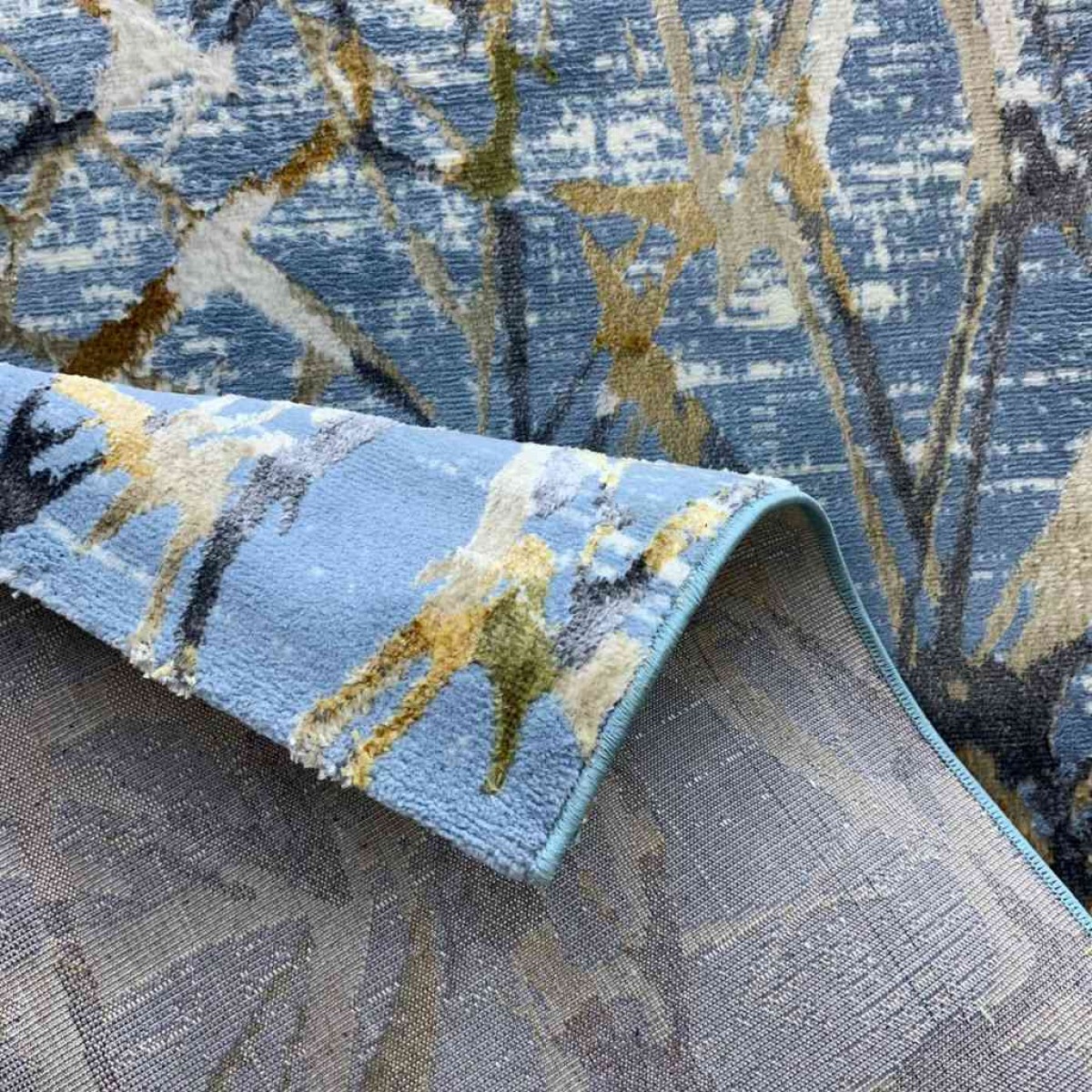 سجاد تركي الميريا ZN07A سماوي مقاس 150*220 سجاد تركي الميريا ZN07A سماوي مقاس 150*220