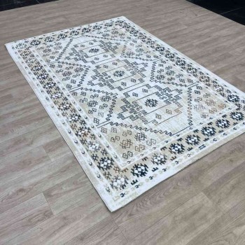 سجاد تركي ميا 11224B بيج ازرق غامق مقاس 100*200
