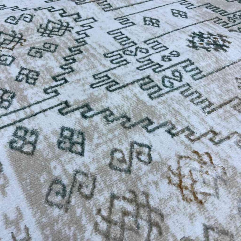 سجاد تركي ميا 11224B بيج اخضرمقاس 80*150