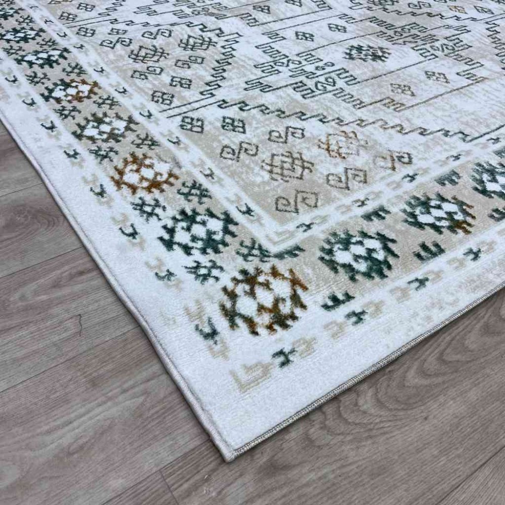 سجاد تركي ميا 11224B بيج اخضرمقاس 80*150