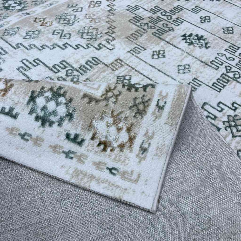 سجاد تركي ميا 11224B بيج اخضرمقاس 80*150