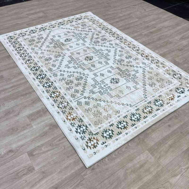 سجاد تركي ميا 11224B بيج اخضرمقاس 100*200