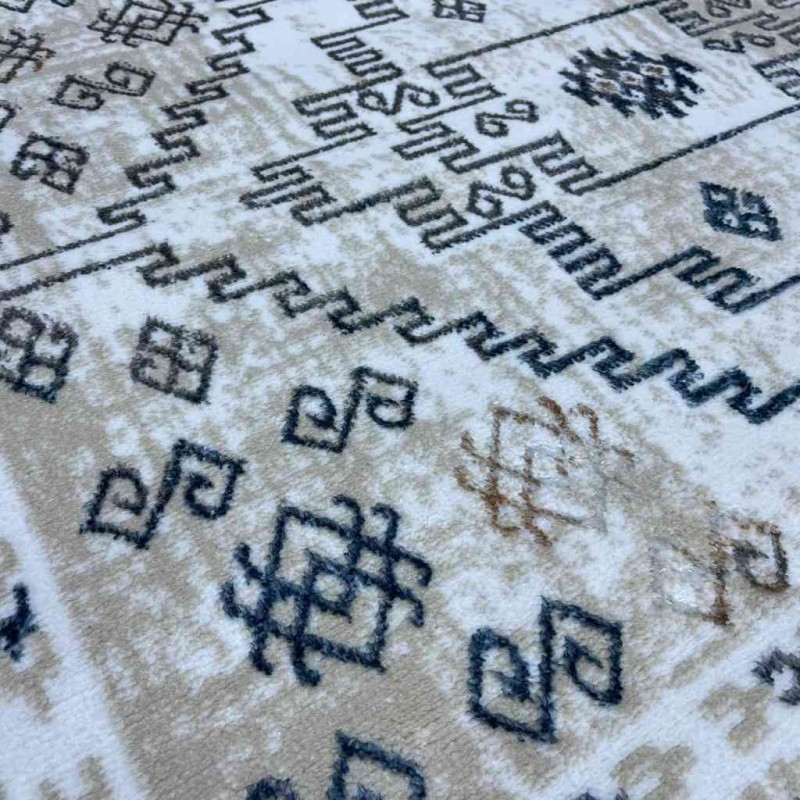 سجاد تركي ميا 11224B بيج رصاصي مقاس 50*80