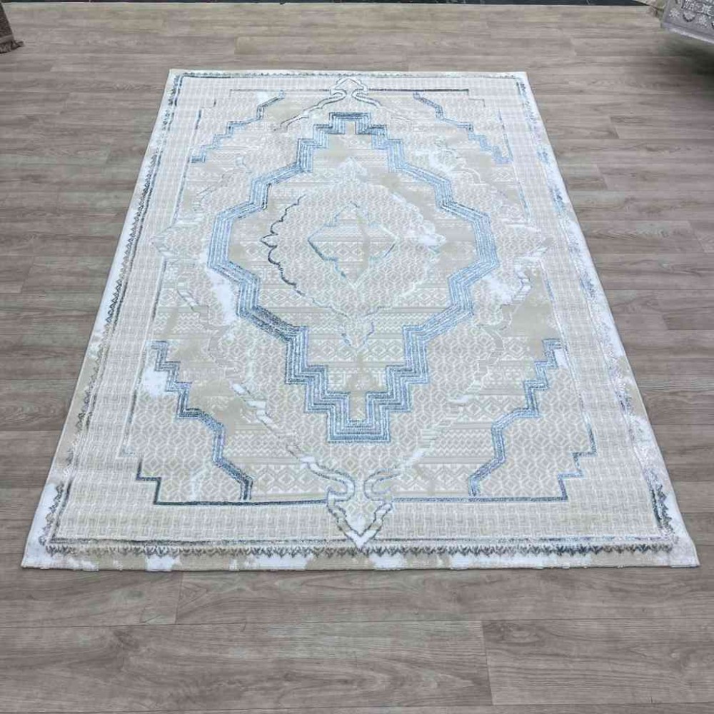 سجاد تركي ميا 11236B بيج سماوي مقاس 80*150