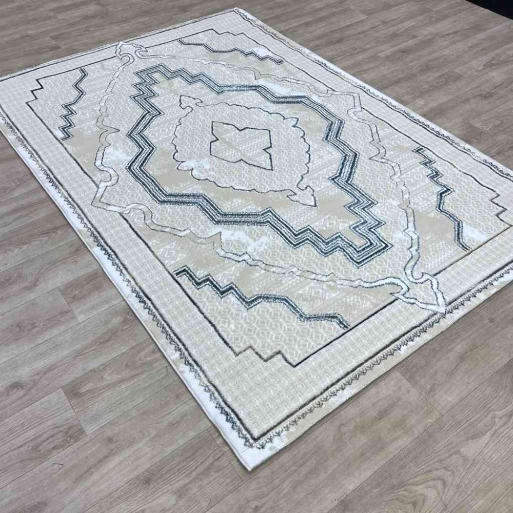 سجاد تركي ميا 11236B بيج سماوي مقاس 80*150