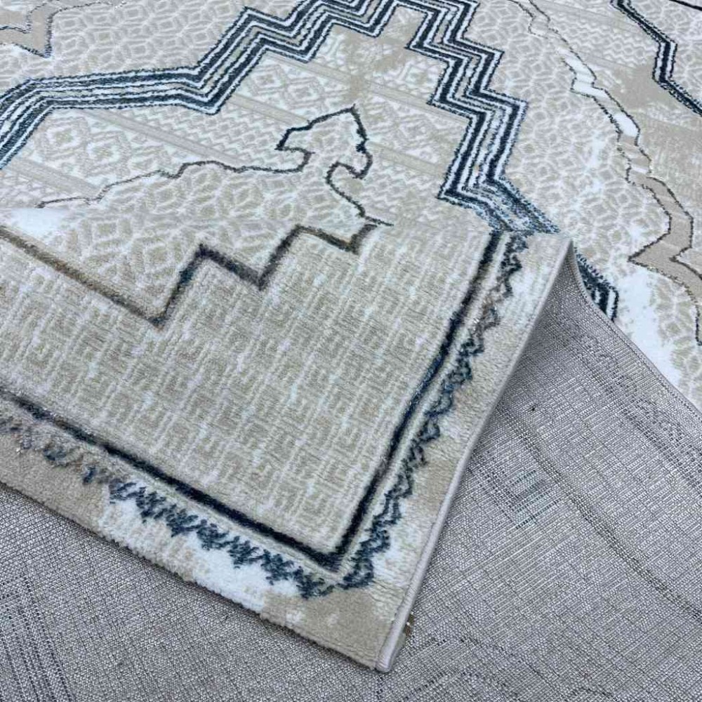 سجاد تركي ميا 11236B بيج سماوي مقاس 80*150