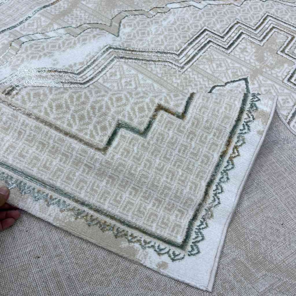 سجاد تركي ميا 11236B بيج اخضرمقاس 50*80