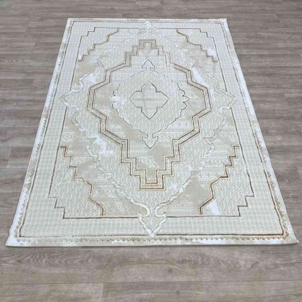 سجاد تركي ميا 11236B بيج ذهبي مقاس 100*200