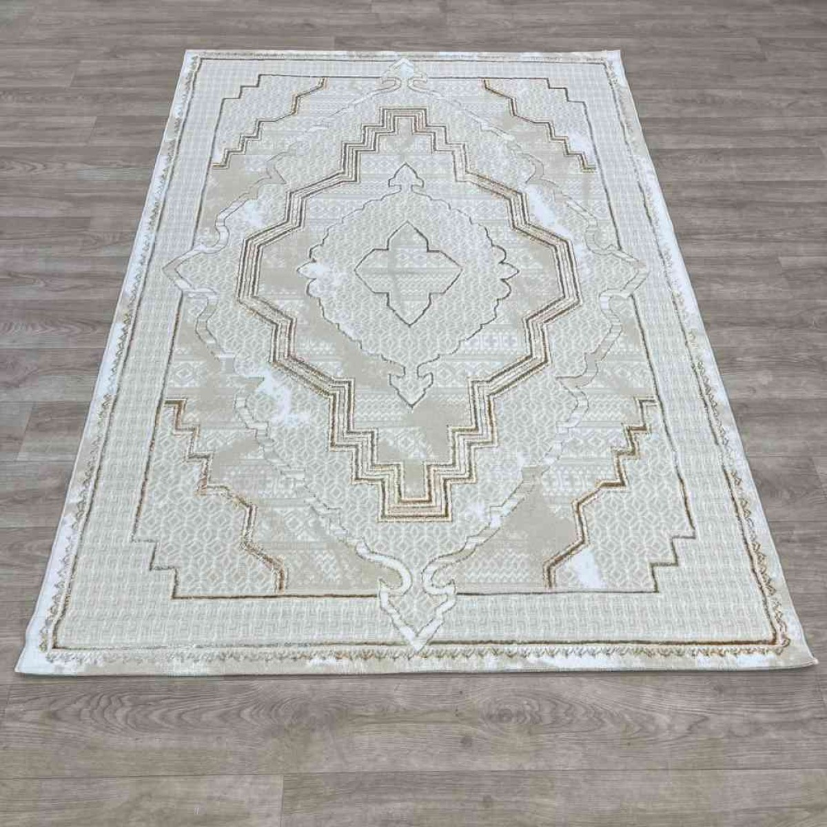 سجاد تركي ميا 11236B بيج ذهبي مقاس 100*300