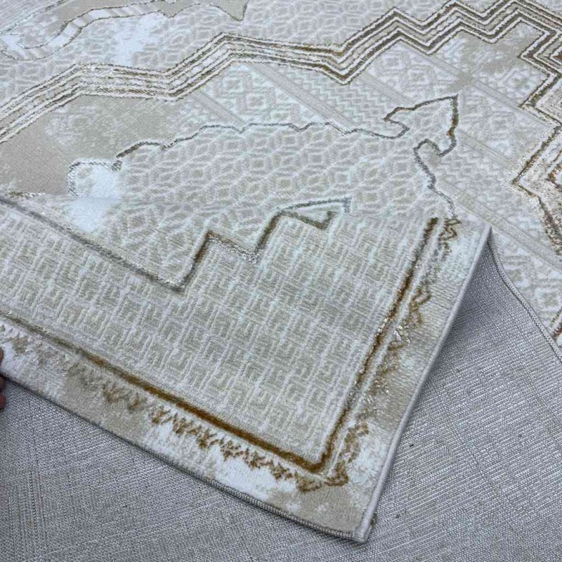 سجاد تركي ميا 11236B بيج ذهبي مقاس 50*80