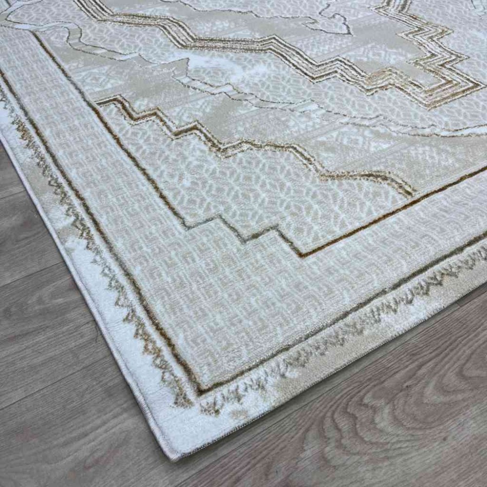 سجاد تركي ميا 11236B بيج ذهبي مقاس 100*200