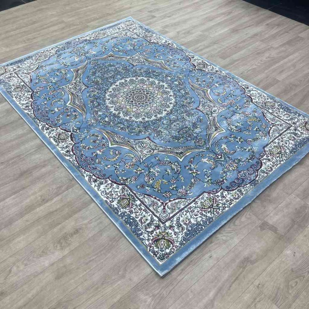 سجاد تركي احلامي كلاسيك سميك ناعم ODT97A سماوي مقاس 100*200