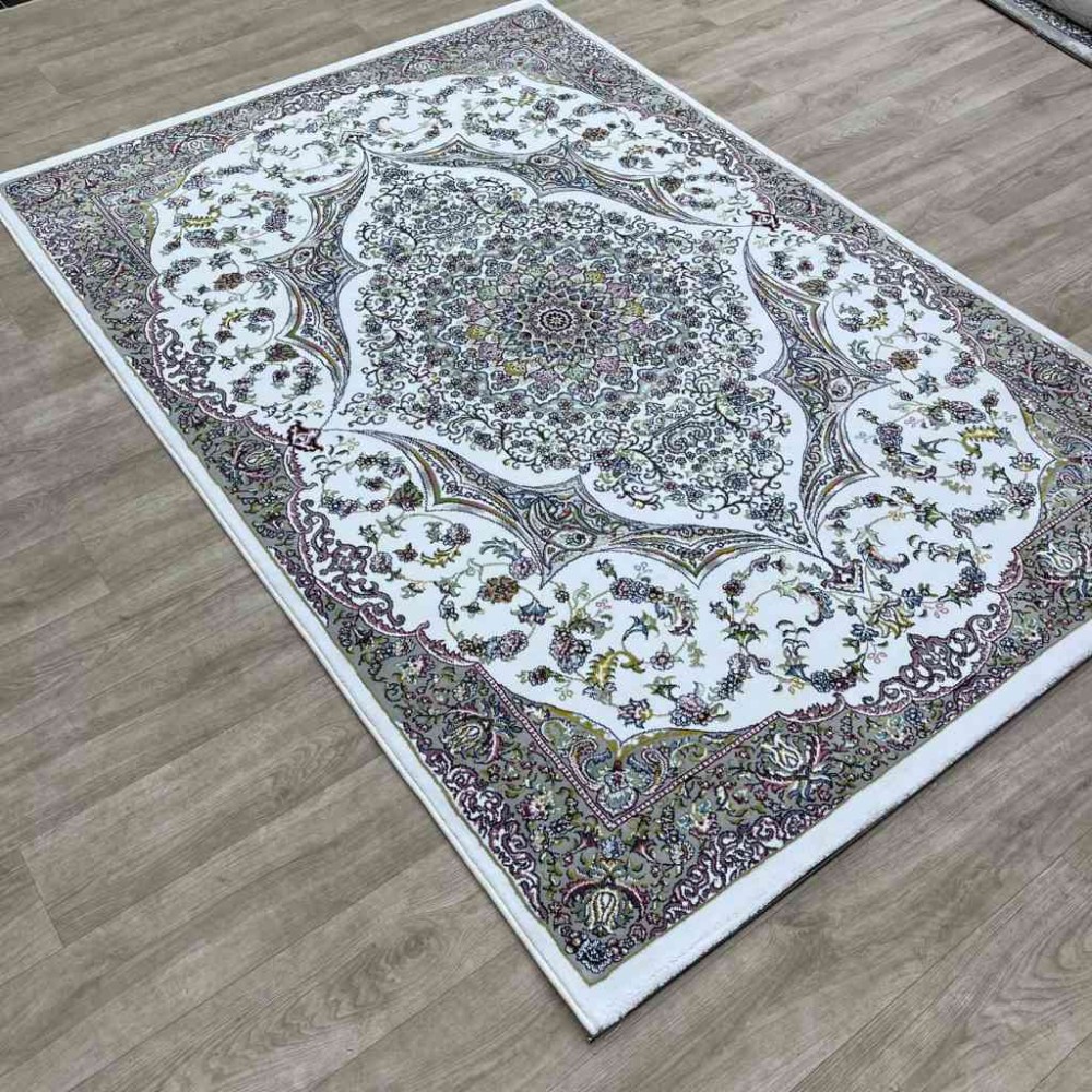 سجاد تركي احلامي كلاسيك سميك ناعم ODT97A ابيض مقاس 100*200