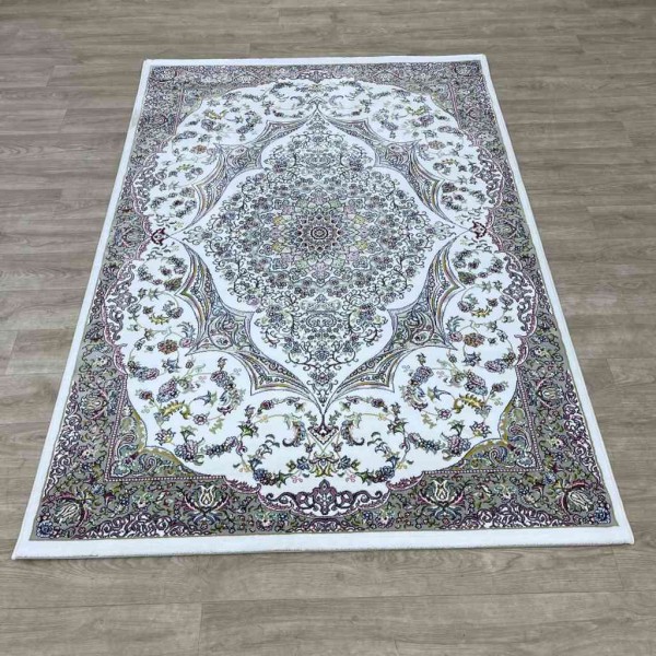 سجاد تركي احلامي كلاسيك سميك ناعم ODT97A ابيض مقاس 100*200
