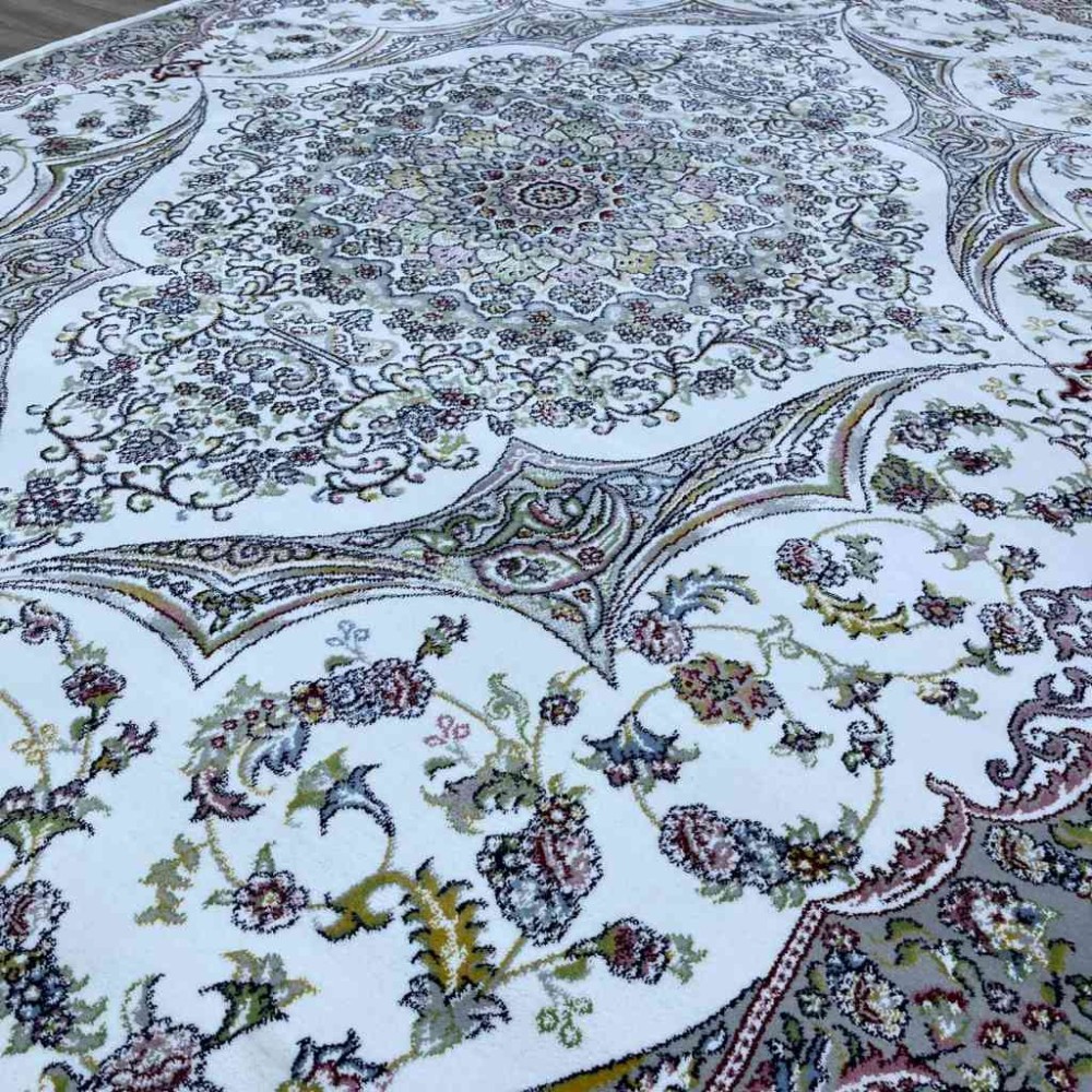 سجاد تركي احلامي كلاسيك سميك ناعم ODT97A ابيض مقاس 100*200