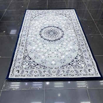 سجاد فنيسيا تركي 5022A لون كحلي رصاصي مقاس 300*400