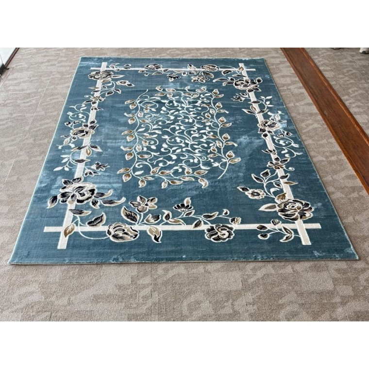 سجاد كلاسيك مالمو تركي S1019 سماوي مقاس 100*200