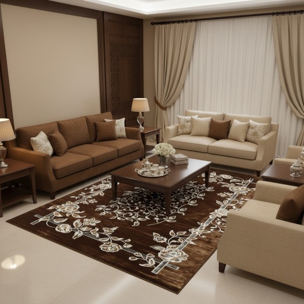 سجاد كلاسيك مالمو تركي S1019 كابتشينو مقاس 150*220