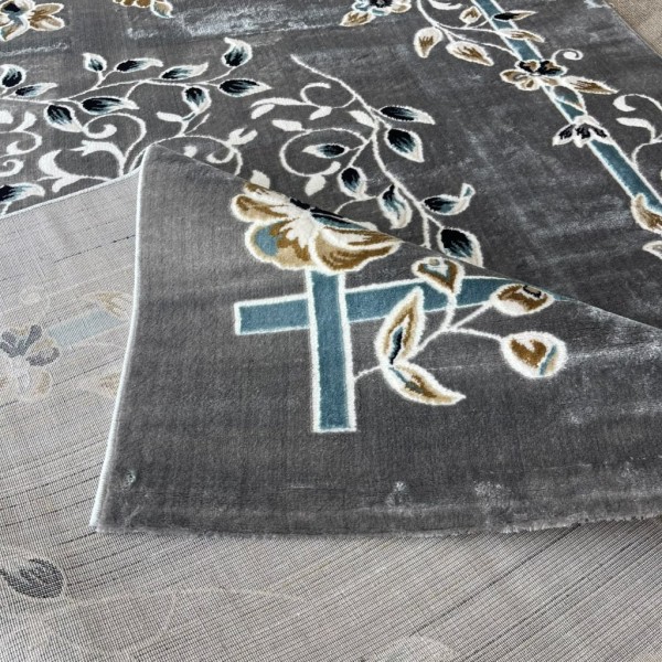 سجاد كلاسيك مالمو تركي S1019 رصاصي مقاس 150*220