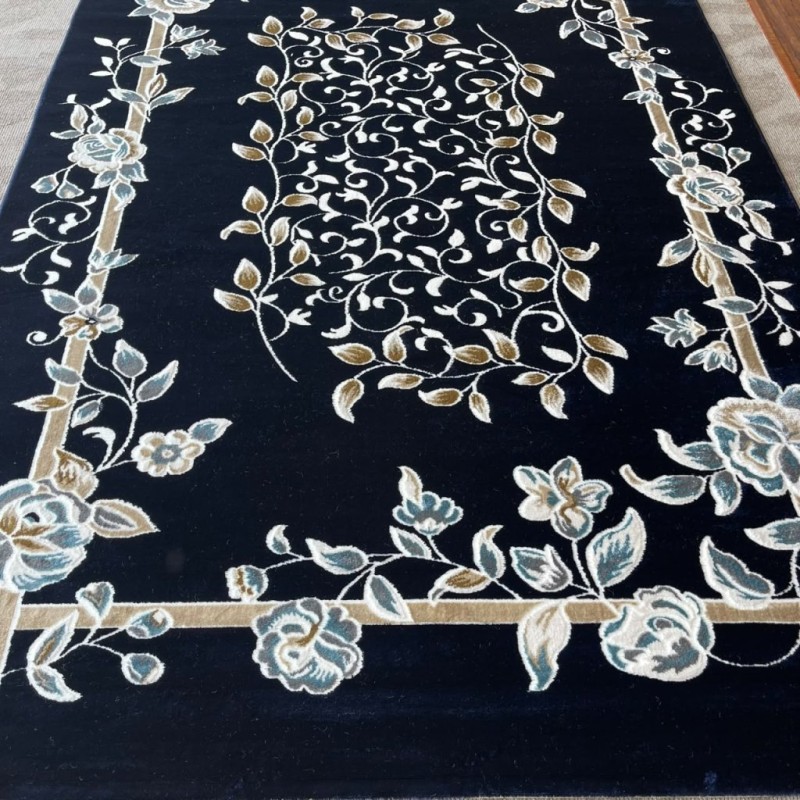 سجاد كلاسيك مالمو تركي S1019 كحلي مقاس 50*80