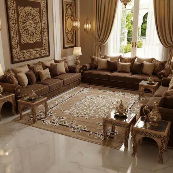 سجاد كلاسيك مالمو تركي S1019 فيزون مقاس 100*300