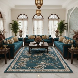 سجاد كلاسيك مالمو تركي S1020 سماوي مقاس 80*150