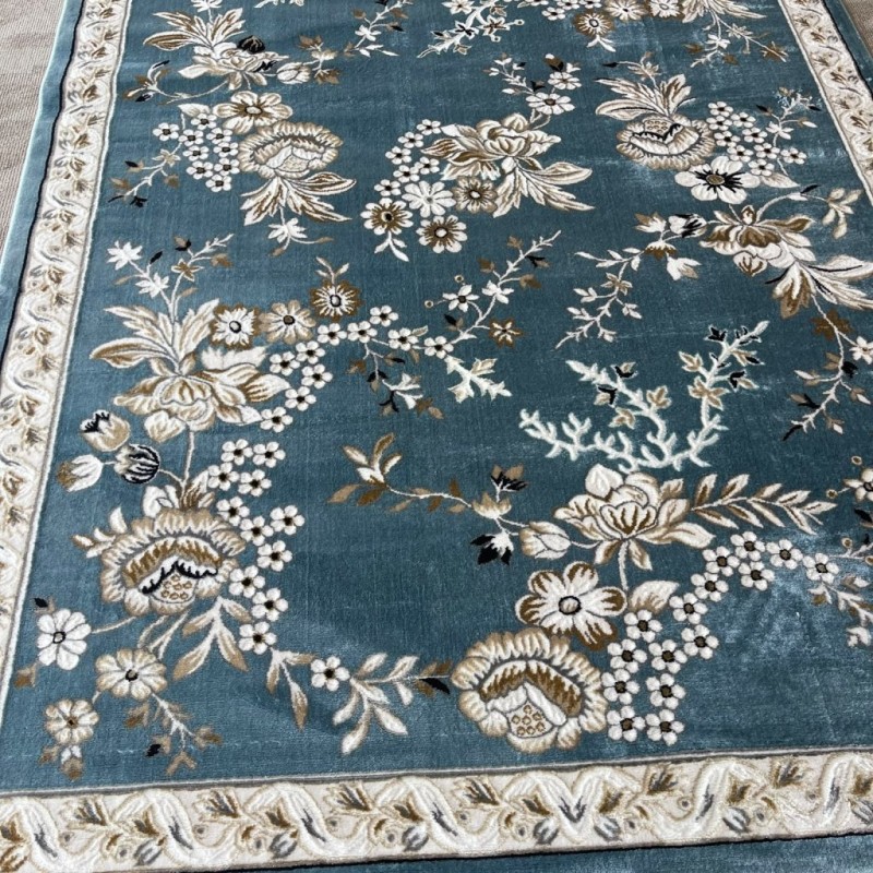 سجاد كلاسيك مالمو تركي S1020 سماوي مقاس 80*150