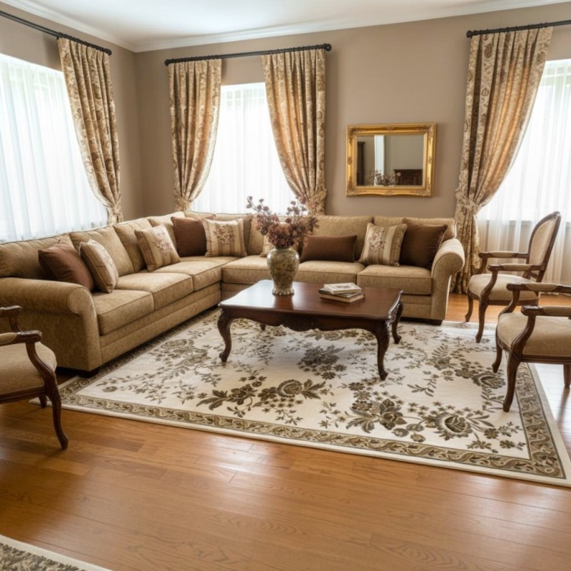 سجاد كلاسيك مالمو تركي S1020 كريم مقاس 80*150