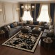 سجاد كلاسيك مالمو تركي S1020 كحلي مقاس 150*220