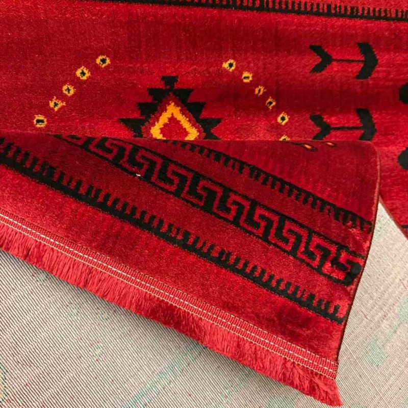 سجاد تركي بخارى سوبر افغاني 07381 احمر مقاس 100*300