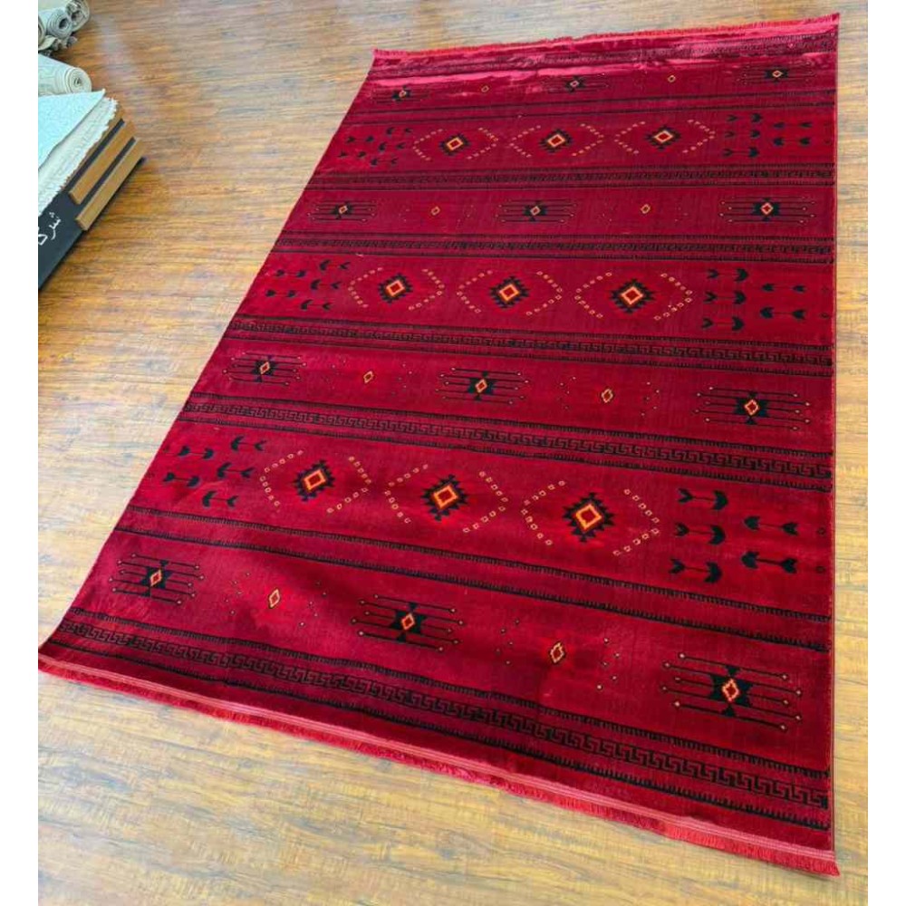 سجاد تركي بخارى سوبر افغاني 07381 احمر مقاس 80*150 سجاد تركي بخارى سوبر افغاني 07381 احمر مقاس 80*150