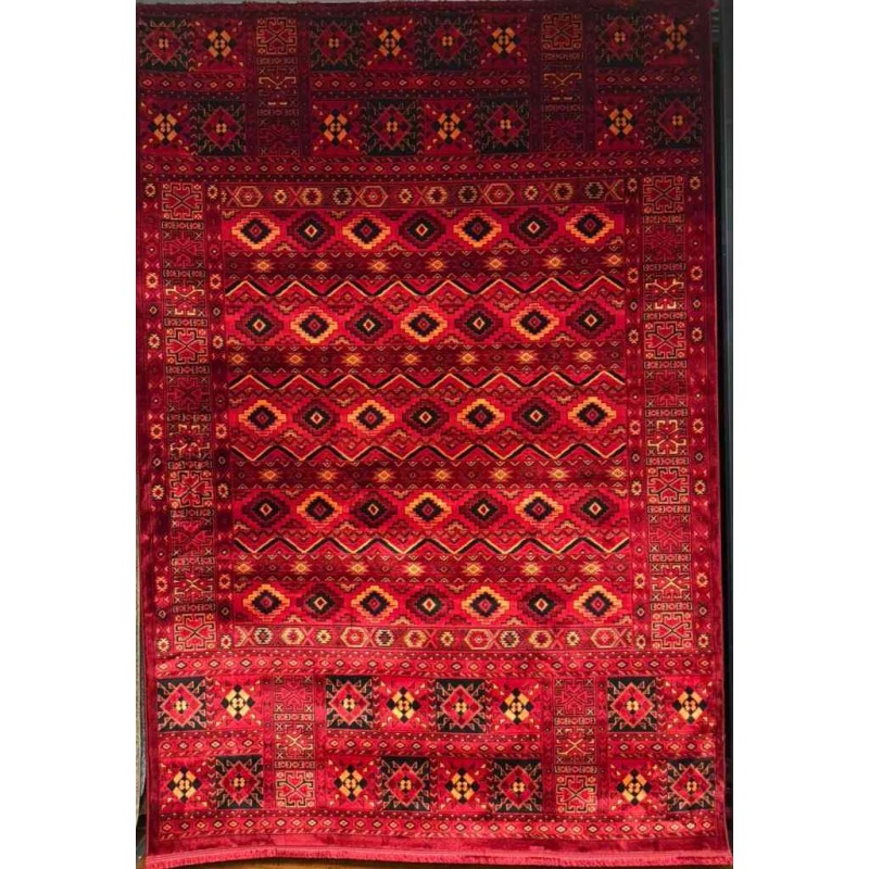 سجاد تركي بخارى سوبر افغاني RFG4507 احمر مقاس 100*300
