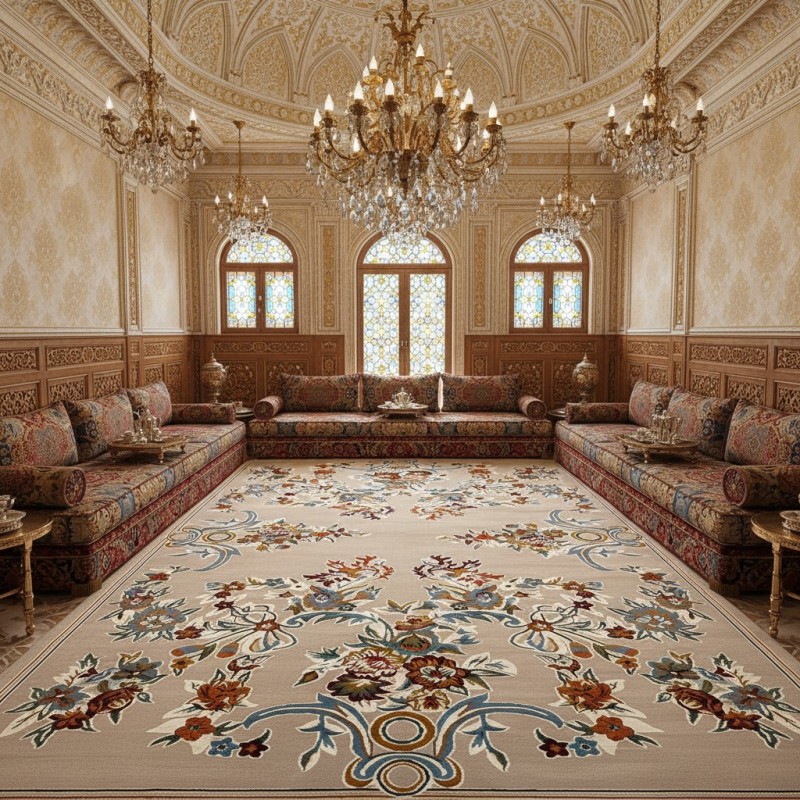سجاد تركي سوبر الماني F498A بيج مقاس 50*80