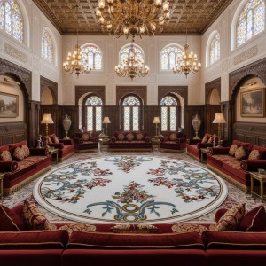 سجاد تركي سوبر الماني F498A كريم دايري مقاس 200*200